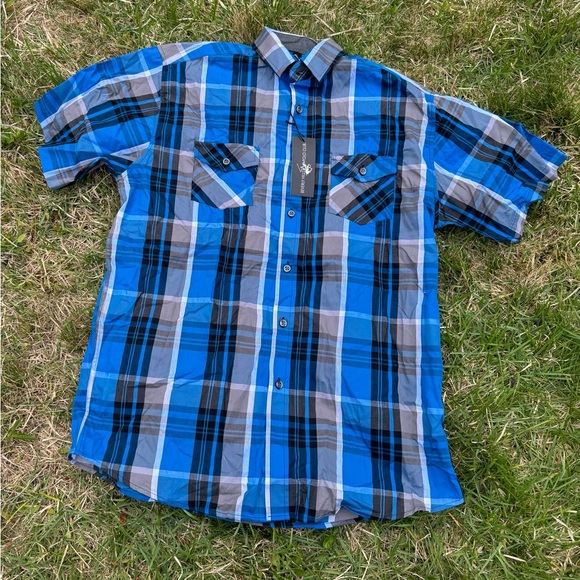 Beverly Hills Polo Club plaid button up - Picture 1 of 3